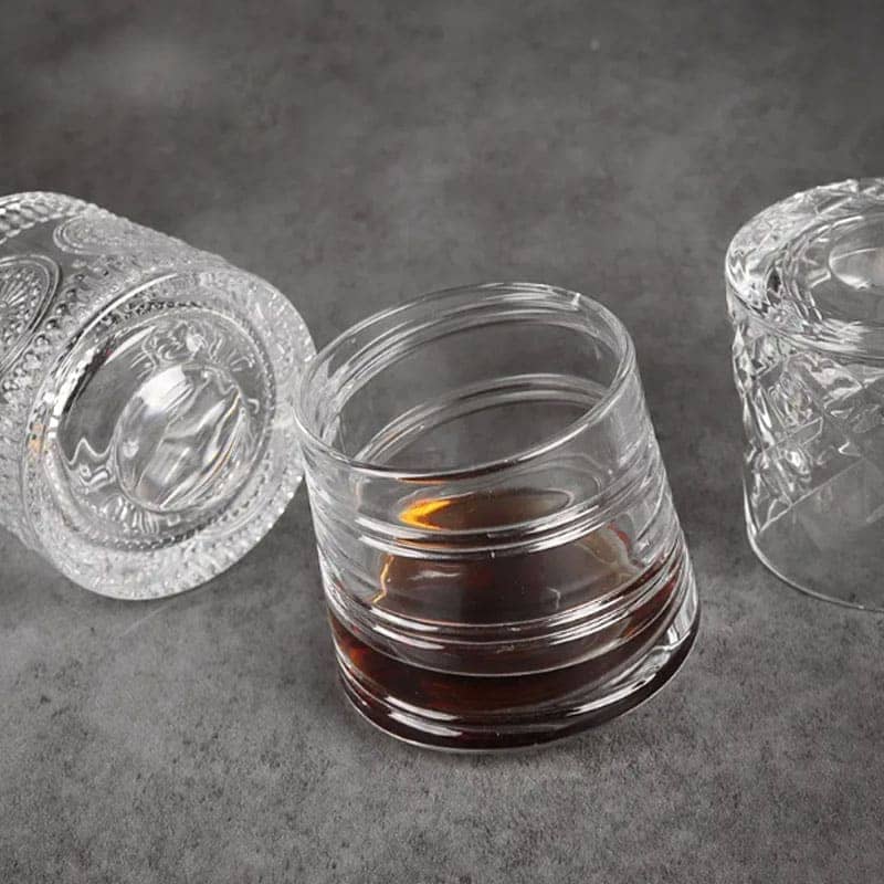 Revolving Ring Whiskey Glass